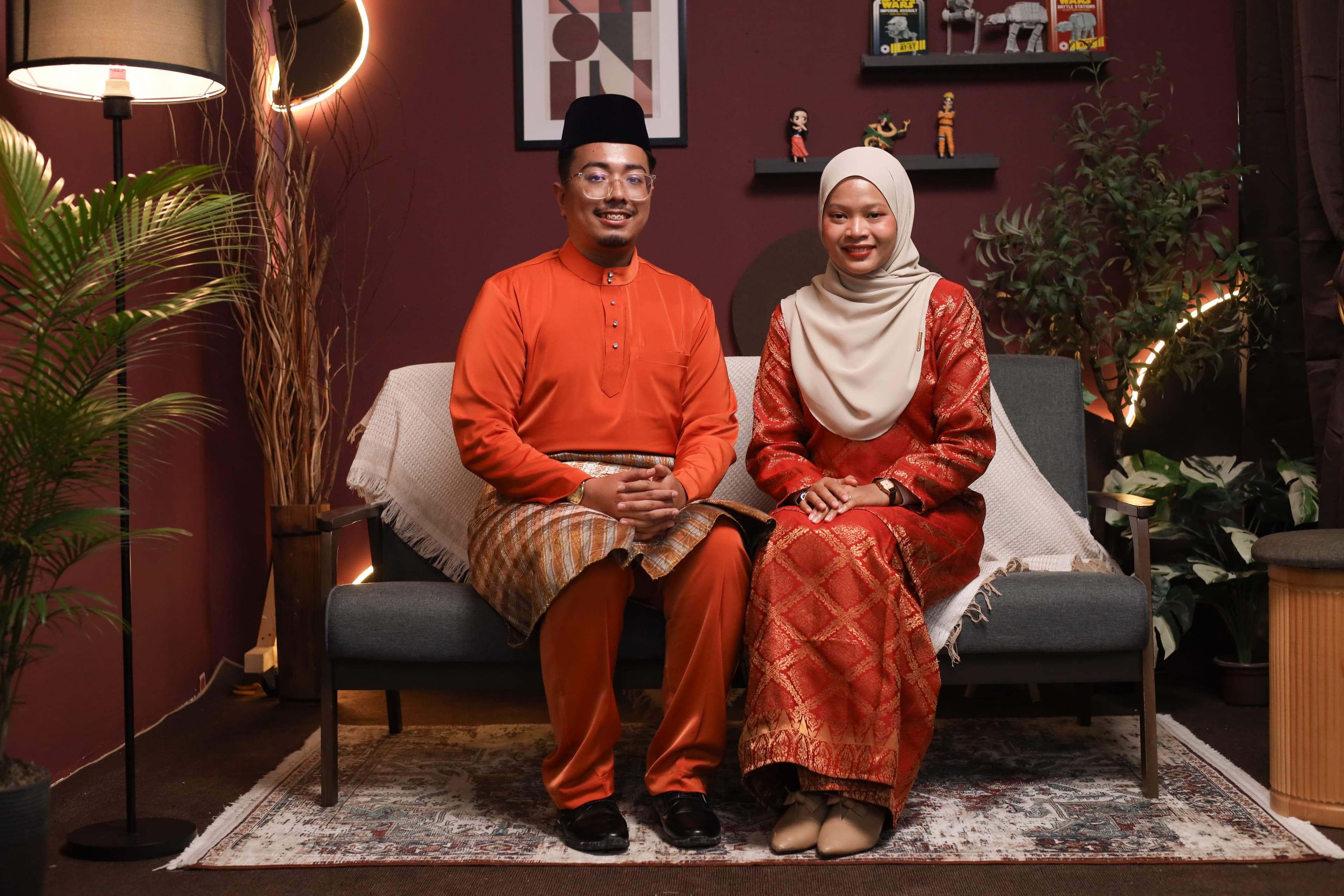 Simple family portrait for festive season
